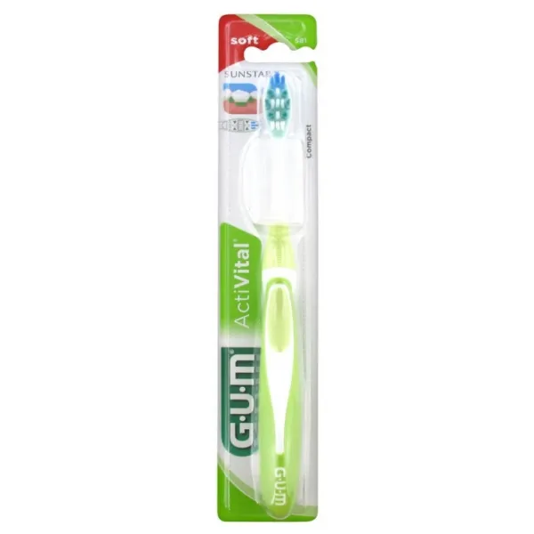 Brosse A Dents Activital Soft Compact 581 Vert Gum Brosse A Dents Activital Soft Compact 581 Vert Gum